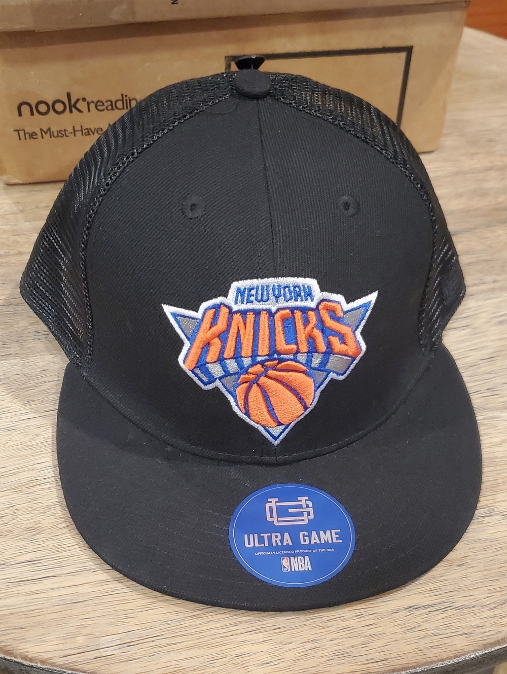 New York Knicks Black Mesh Snapback Hat - Official NBA Ultra Game